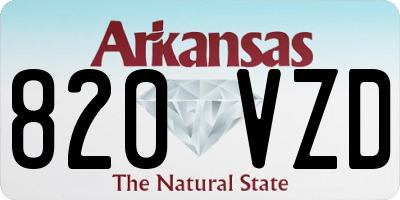 AR license plate 820VZD
