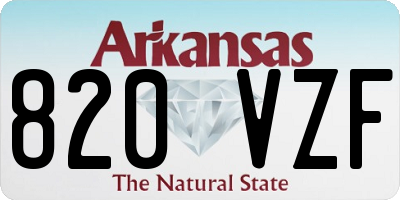 AR license plate 820VZF