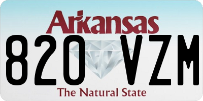 AR license plate 820VZM