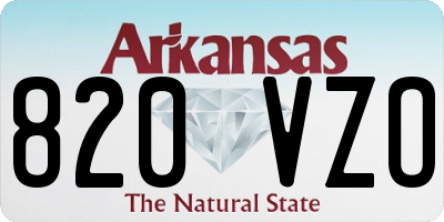 AR license plate 820VZO