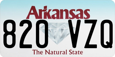 AR license plate 820VZQ