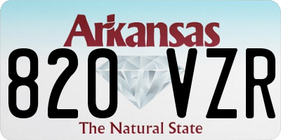 AR license plate 820VZR