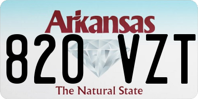 AR license plate 820VZT