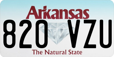AR license plate 820VZU