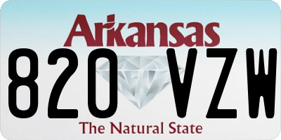 AR license plate 820VZW