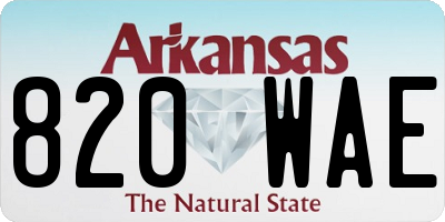 AR license plate 820WAE