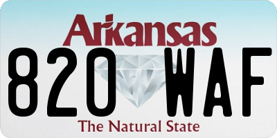 AR license plate 820WAF