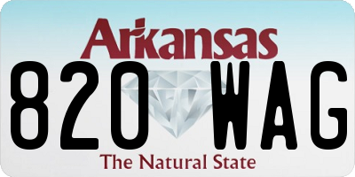 AR license plate 820WAG