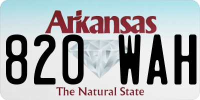 AR license plate 820WAH