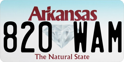 AR license plate 820WAM