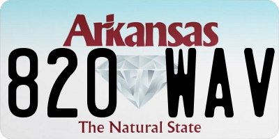AR license plate 820WAV