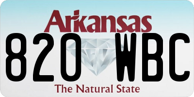 AR license plate 820WBC