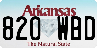 AR license plate 820WBD