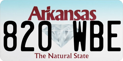 AR license plate 820WBE