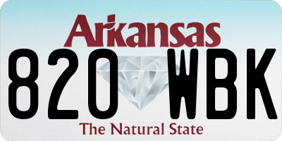 AR license plate 820WBK