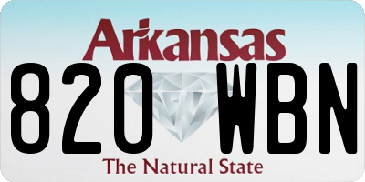 AR license plate 820WBN