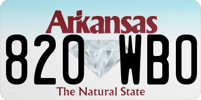 AR license plate 820WBO