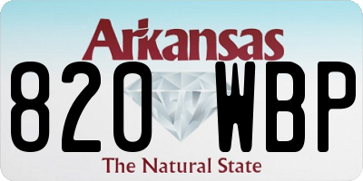 AR license plate 820WBP