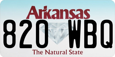 AR license plate 820WBQ