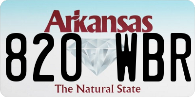 AR license plate 820WBR