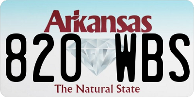 AR license plate 820WBS