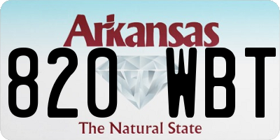 AR license plate 820WBT