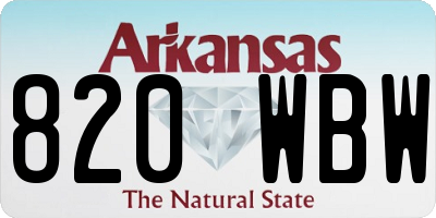 AR license plate 820WBW