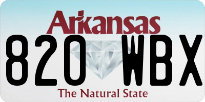 AR license plate 820WBX