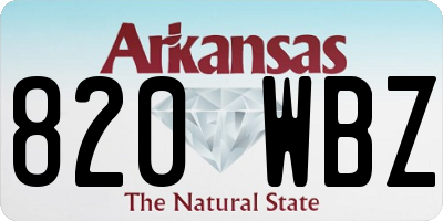 AR license plate 820WBZ