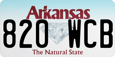 AR license plate 820WCB