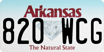 AR license plate 820WCG