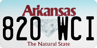 AR license plate 820WCI