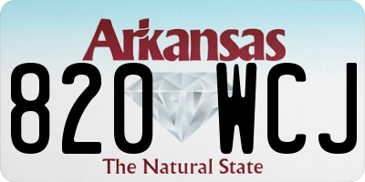 AR license plate 820WCJ