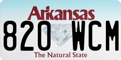 AR license plate 820WCM
