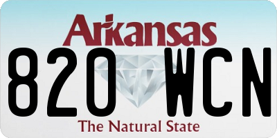 AR license plate 820WCN