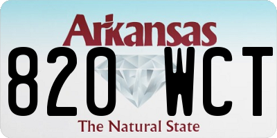 AR license plate 820WCT