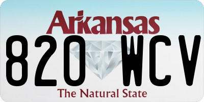 AR license plate 820WCV