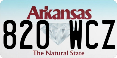 AR license plate 820WCZ