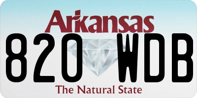 AR license plate 820WDB