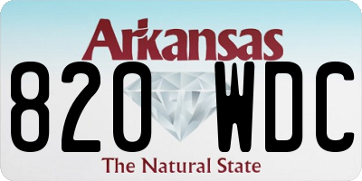 AR license plate 820WDC
