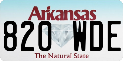 AR license plate 820WDE