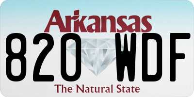 AR license plate 820WDF
