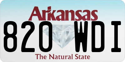 AR license plate 820WDI