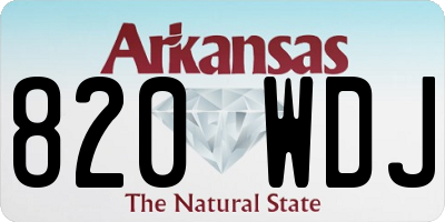 AR license plate 820WDJ