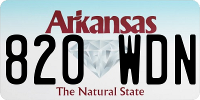 AR license plate 820WDN