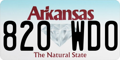 AR license plate 820WDO