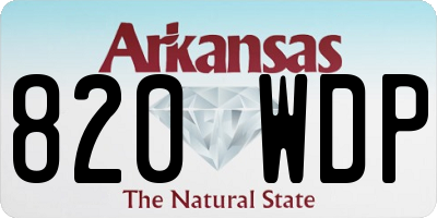 AR license plate 820WDP