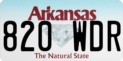 AR license plate 820WDR