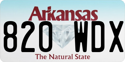 AR license plate 820WDX