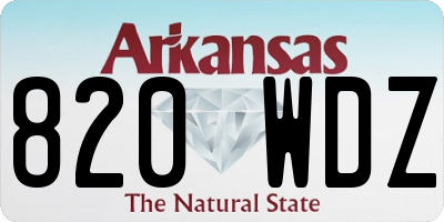 AR license plate 820WDZ
